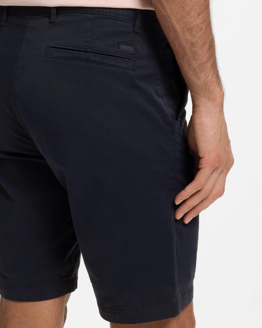 Boss Blue Slim Fit Chino Shorts for men