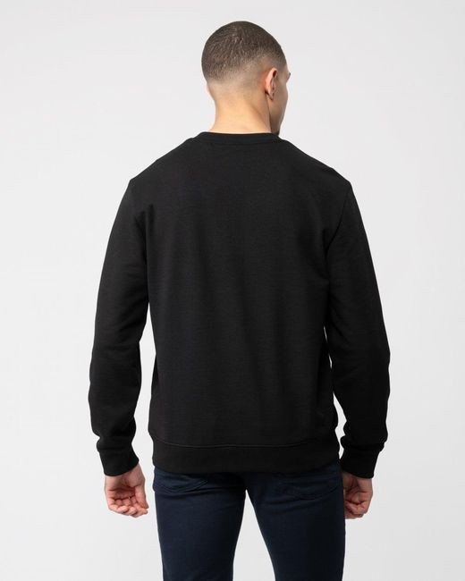 HUGO Black Diragol212 Label Logo Sweatshirt for men