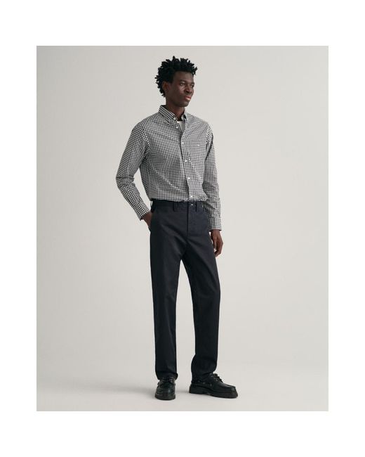 Gant Blue Regular Fit Twill Chinos for men