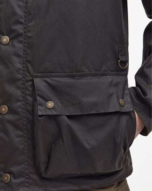 Barbour Black Utility Spey Wax Jacket for men