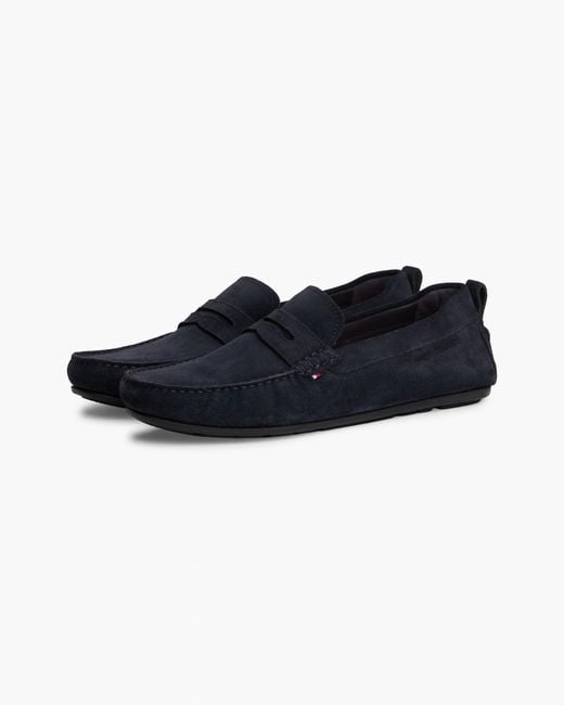 Tommy Hilfiger Blue Core Hilfiger Suede Driver for men