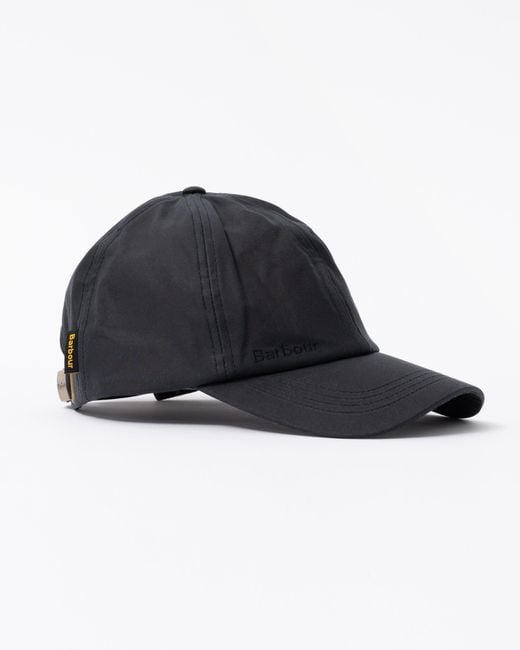 Barbour Black Wax Sports Cap for men