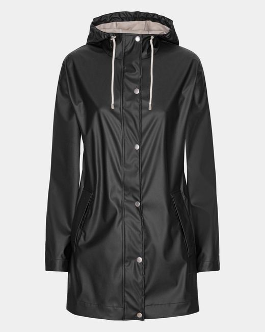 Ilse Jacobsen Gray Rain Short Rubberised Raincoat