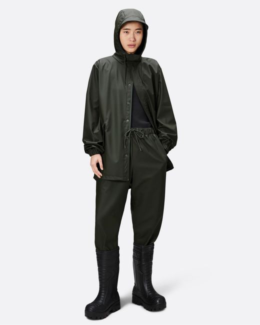 Rains Black Fishtail Jacket