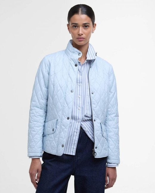 Barbour Blue Flyweight Cavalry Quilted Ladies Jacket