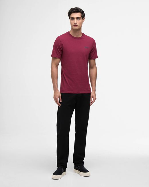 Barbour Red Small Logo T-Shirt for men