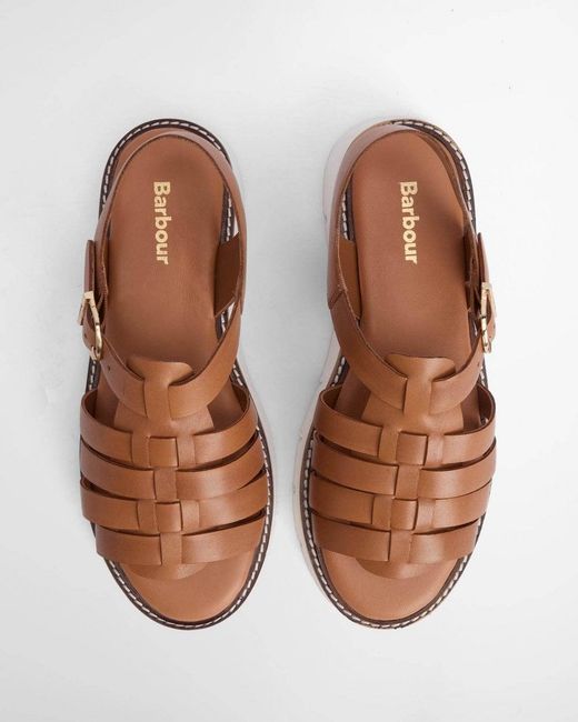 Barbour White Otterburn Sandals