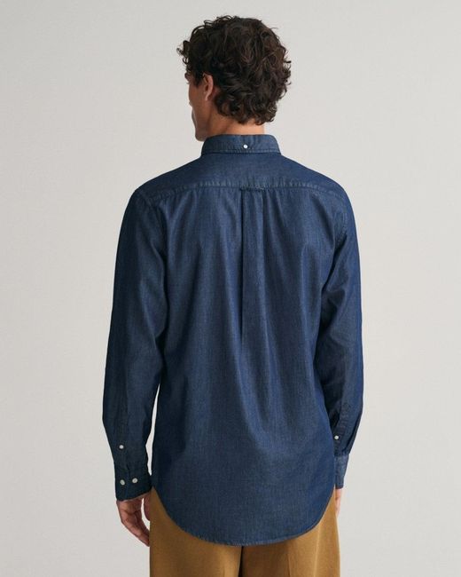 Gant Blue Regular Fit Indigo Shirt for men