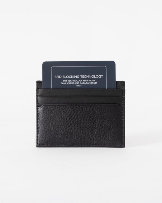 Tommy Hilfiger Black Th Premium Leather Card Holder for men