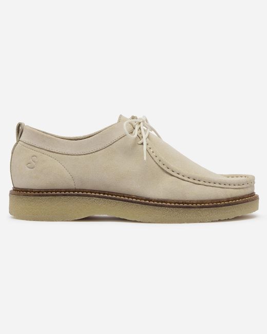 Oliver Sweeney White Marana Calf Suede Moccasin Shoes for men