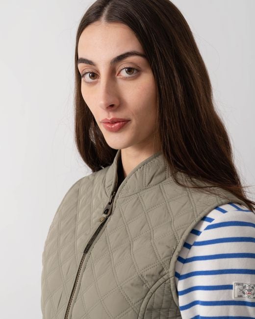 Joules Green Minx Diamond Quilt Gilet