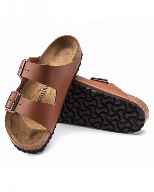 Birkenstock Brown Arizona Natural Leather Unisex Sandals
