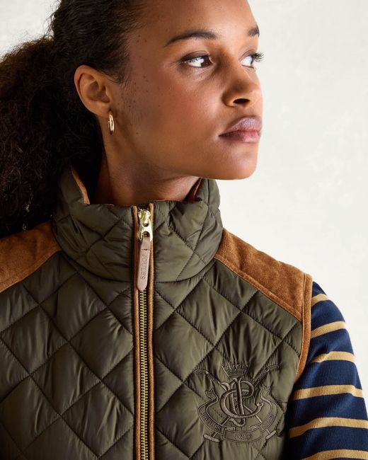 Joules Brown Braemar Luxe Quilted Gilet