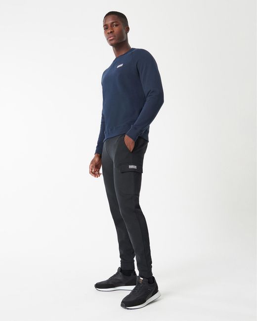 Barbour Blue Essential Crew Sweatshirt for men