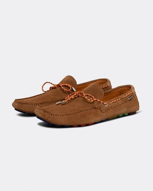 Paul Smith Brown Springfield Slip On Moccasins for men