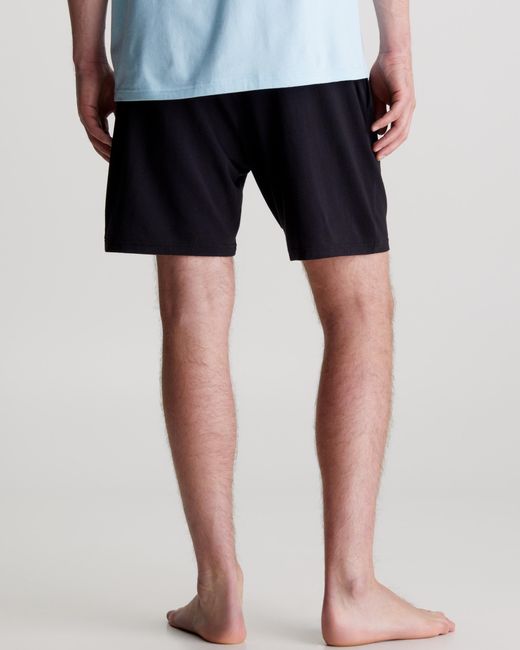 Calvin Klein Blue Ck 96 Jersey Lounge Sleep Shorts for men