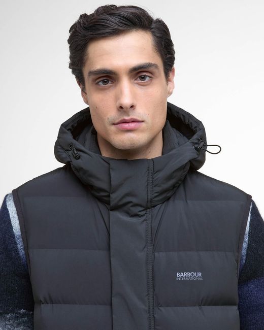 Barbour Blue Padley Puffer Gilet for men