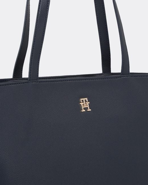 Tommy Hilfiger White Th Essential Corp Tote Bag