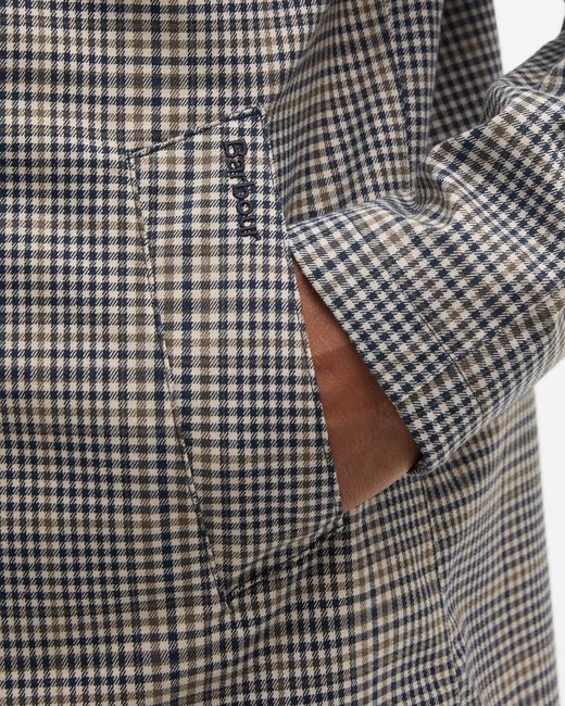 Barbour Gray Check Rokig Waterproof Mac for men