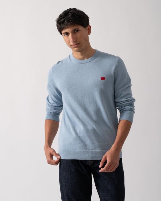 HUGO Blue San Cassius Crew Neck Sweater for men