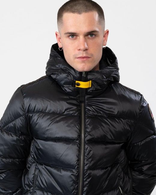 Parajumpers Black Pharrell Glossy Down Jacket for men