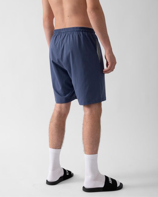 BOSS Mix match Stretch cotton Regular rise Loungewear Shorts With Embroidered Logo in Blue for Men Lyst UK