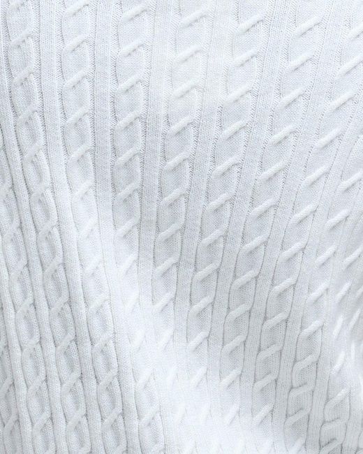 Barbour White Hartland Knit Tank Top