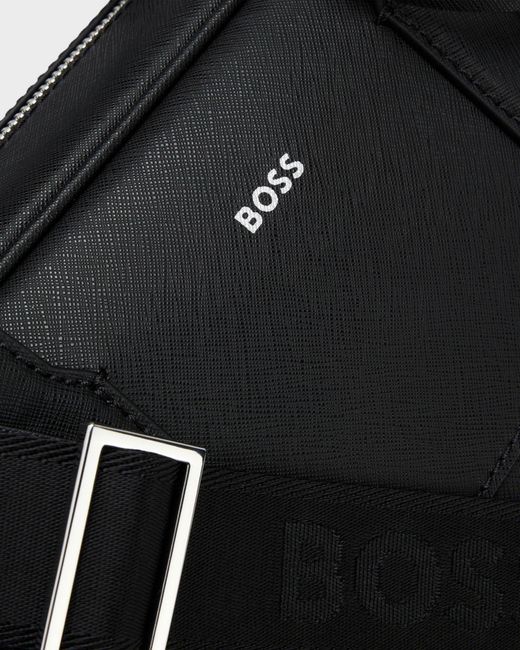 Boss Blue Zair Document Case With Foil-Print Logo for men