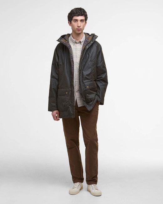 Barbour Black Bedale Wax Parka for men