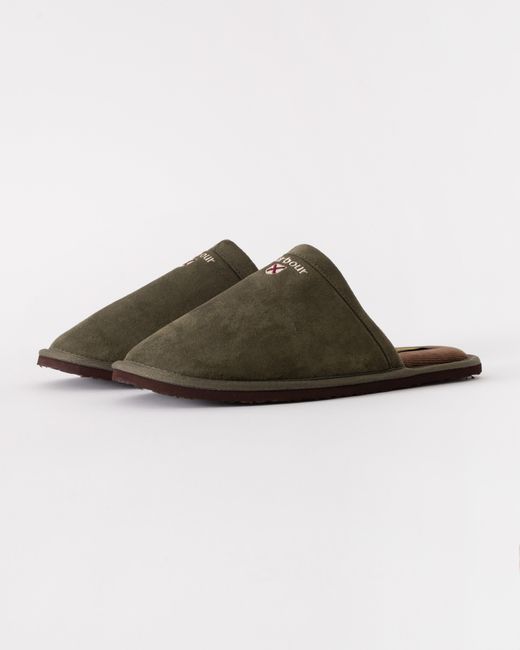 Barbour Brown Everitt Mule Slippers for men