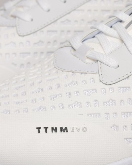 Boss White Titainum Evo Monogram-mesh Trainers With Suede Trims for men