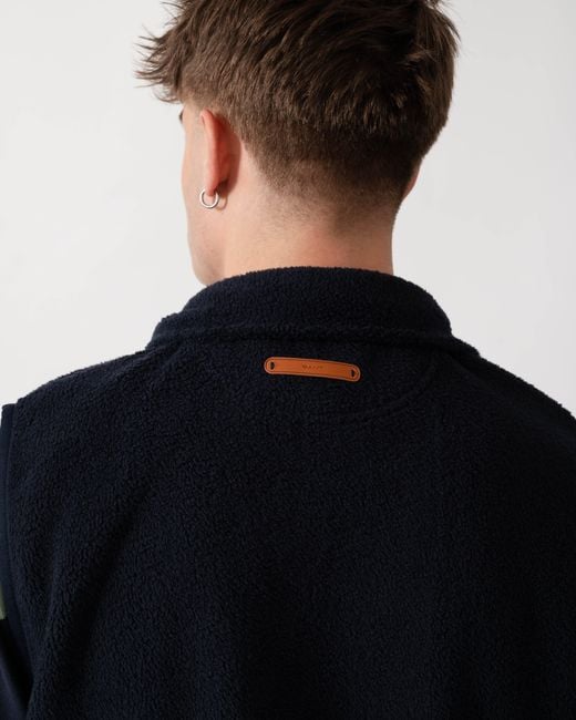 Gant Blue Fleece Gilet for men