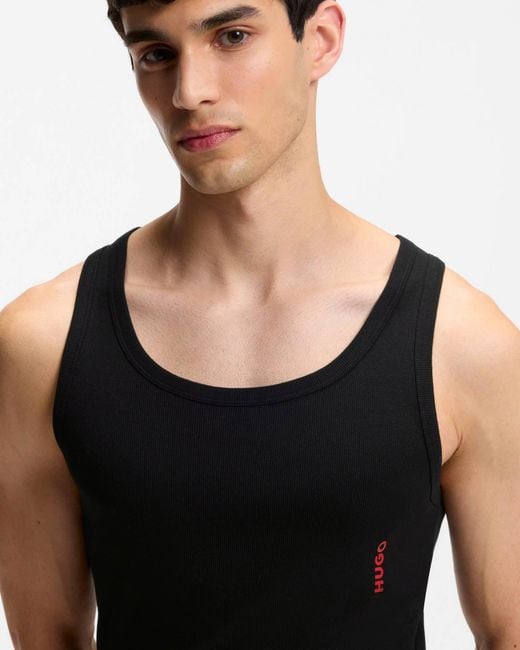 HUGO Black Two-Pack Underwear Vests for men