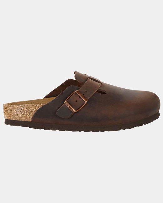 Birkenstock Brown Boston Soft Footbed Oiled Leather Clogs