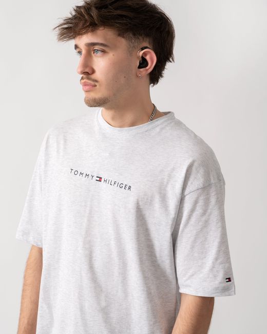 Tommy Hilfiger Gray Logo Lounge Tee for men