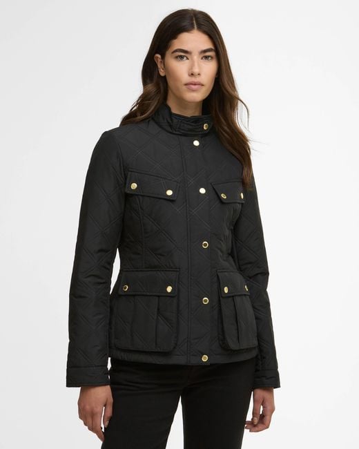 Barbour Black Halsey Quilted Jacket