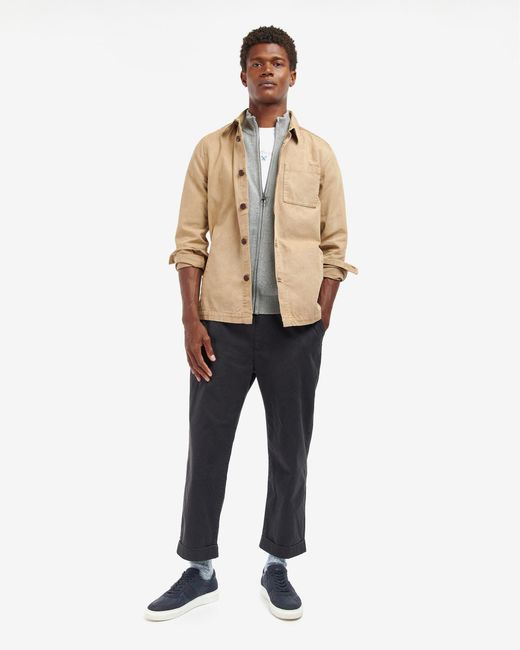 Barbour Natural Washed Overshirt Size: L for men