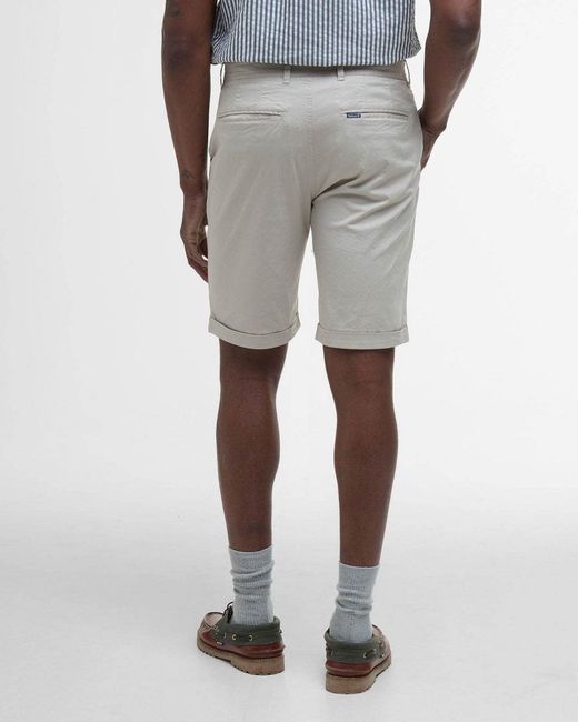Barbour Gray Smart Chino Shorts for men