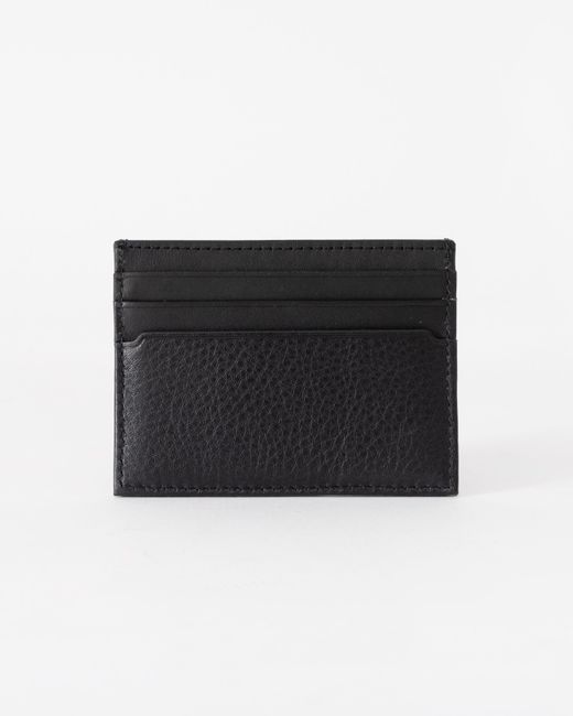 Tommy Hilfiger Black Th Premium Leather Card Holder for men