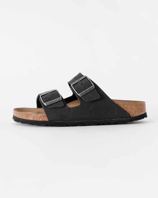 Birkenstock Black Arizona Soft Footbed Oiled Leather Sandals
