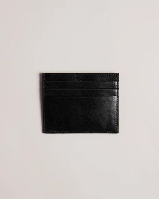 Ted Baker Black Raffle Embossed Corner Leather Cardholder for men