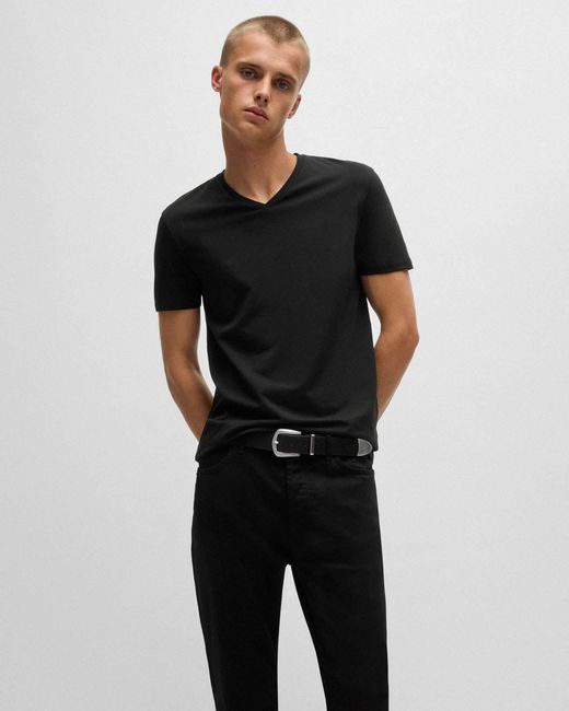 HUGO Black V 2-Pack V-Neck T-Shirts for men