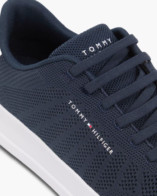 Tommy Hilfiger Blue Th Court Knit Trainers for men