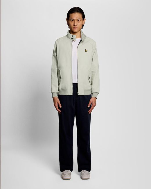 Lyle & Scott Gray Cotton Harrington Jacket for men