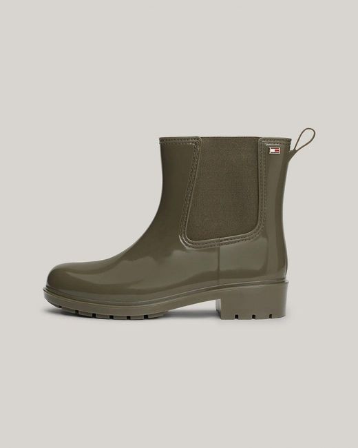 Tommy Hilfiger Green Flag Chelsea Rainboots