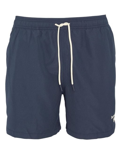 Barbour Blue Staple Logo 5 Inch Swim Shorts for men