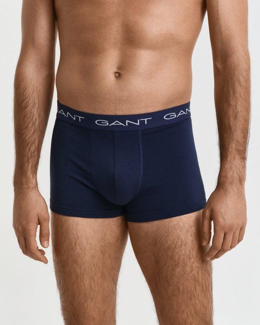 Gant Blue 7-Pack Regular Waist Boxer Trunks, Marine for men