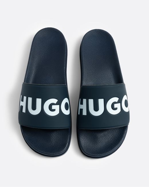 HUGO Blue Match Slides With Logo Strap Nos for men
