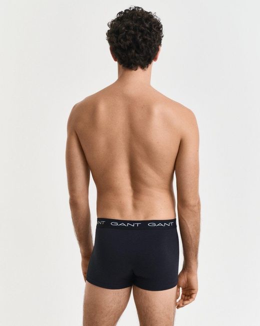 Gant Black Slim Fit Stretch Cotton Jersey Trunks 5-Pack for men