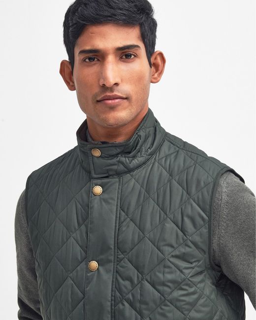 Barbour Gray New Lowerdale Gilet for men